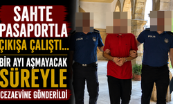 Sahte pasaportla çıkışa çalıştı...