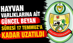 Hayvan varlıklarına ait güncel beyan süresi 17 Temmuz'a kadar uzatıldı