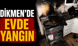 Dikmen'de evde yangın