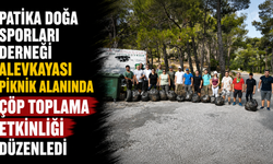 Patika Doğa Sporları Derneği Alevkayası piknik alanında çöp toplama etkinliği düzenledi