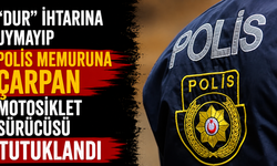 “Dur” ihtarına uymayıp polis memuruna çarpan motosiklet sürücüsü tutuklandı