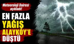 En fazla yağış Alayköy’e düştü