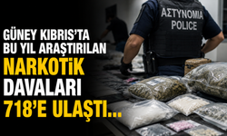 Güney Kıbrıs’ta bu yıl araştırılan narkotik davaları 718’e ulaştı…