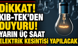 Yarın üç saat elektrik kesintisi yapılacak