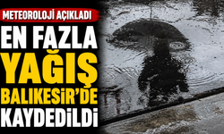 En fazla yağış Balıkesir’de kaydedildi