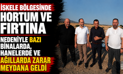 İskele bölgesinde hortum ve fırtına nedeniyle bazı binalarda, hanelerde ve ağıllarda zarar meydana geldi