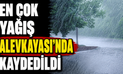 En çok yağış Alevkayası’nda kaydedildi
