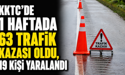 KKTC’de 1 haftada 63 trafik kazası oldu, 19 kişi yaralandı