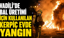 Vadili'de bal üretimi için kullanılan kerpiç evde yangın