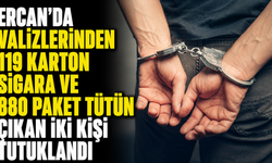 Ercan’da valizlerinden 119 karton sigara ve 880 paket tütün çıkan iki kişi tutuklandı
