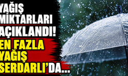 En fazla yağış Serdarlı'da...