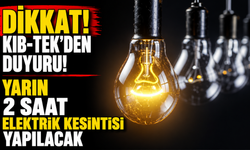 Yarın 2 saat elektrik kesintisi yapılacak