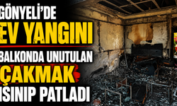 Gönyeli'de ev yangını.. Balkonda unutulan çakmak ısınıp patladı