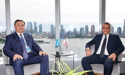 Cumhurbaşkanı Erhürman, New York'ta TDT Genel Sekreteri Ömüraliyev ile görüştü