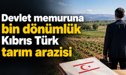 Devlet memuruna bin dönümlük Kıbrıs Türk tarım arazisi