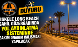 İskele Long Beach sahil güzergahında yol aydınlatma sisteminde bakım onarım çalışması yapılacak
