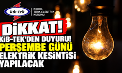 Perşembe günü elektrik kesintisi yapılacak