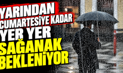 Yarından cumartesine kadar yer yer sağanak bekleniyor