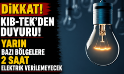 Yarın bazı bölgelere 2 saat elektrik verilemeyecek