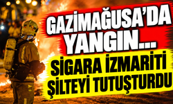 Gazimağusa’da yangın… Sigara izmariti şilteyi tutuşturdu