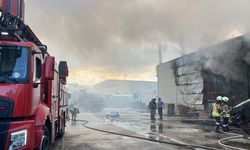 Alayköy Sanayi Bölgesi'nde yangın...İlk belirlemelere göre 600 metrekarelik alandaki elektrik malzemeleri küle döndü