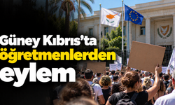Güney Kıbrıs’ta öğretmenlerden eylem