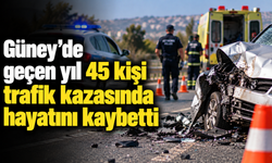 Güney'de geçen yıl 45 kişi trafik kazasında hayatını kaybetti
