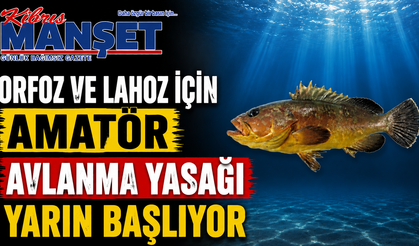 Orfoz ve Lahoz için amatör avlanma yasağı yarın başlıyor