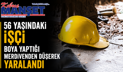 56 yaşındaki işçi boya yaptığı merdivenden düşerek yaralandı