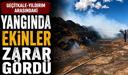 Geçitkale-Yıldırım arasındaki yangında ekinler zarar gördü