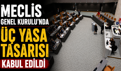 Meclis Genel Kurulu'nda üç yasa tasarısı kabul edildi