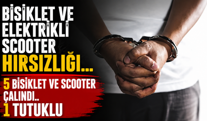 Bisiklet ve Elektrikli Scooter Hırsızlığı... 5 Bisiklet ve Scooter Çalındı