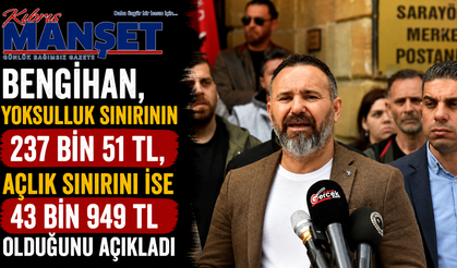 Bengihan, yoksulluk sınırının 237 bin 51 TL, açlık sınırını ise 43 bin 949 TL olduğunu açıkladı