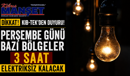Perşembe günü bazı bölgeler 3 saat elektriksiz kalacak