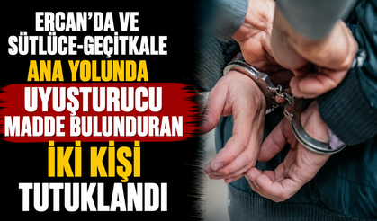 Ercan’da ve Sütlüce-Geçitkale ana yolunda uyuşturucu madde bulunduran iki kişi tutuklandı