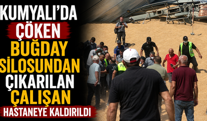 Kumyalı’da çöken buğday silosundan çıkarılan çalışan hastaneye kaldırıldı