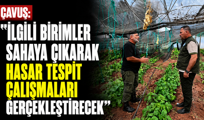 Çavuş, Güneşköy ve Aydınköy’de olumsuz hava koşullarının etkilerini inceledi