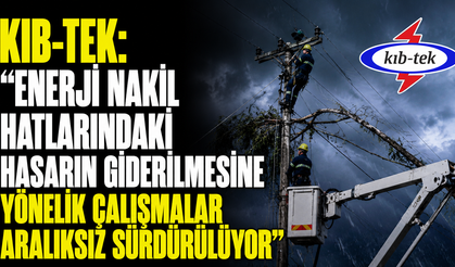 Kıb-Tek: "Enerji nakil hatlarındaki hasarın giderilmesine yönelik çalışmalar aralıksız sürdürülüyor"