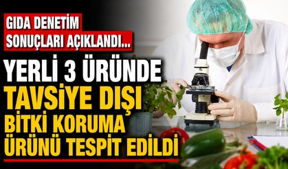 Gıda denetim sonuçları açıklandı… Yerli 3 üründe tavsiye dışı bitki koruma ürünü tespit edildi