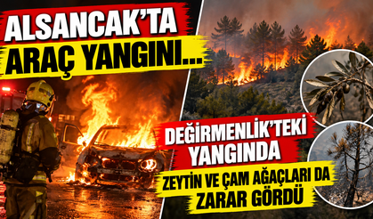 Alsancak’ta araç yangını...