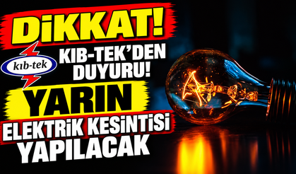 Yarın elektrik kesintisi yapılacak