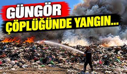 Güngör Çöplüğünde yangın...