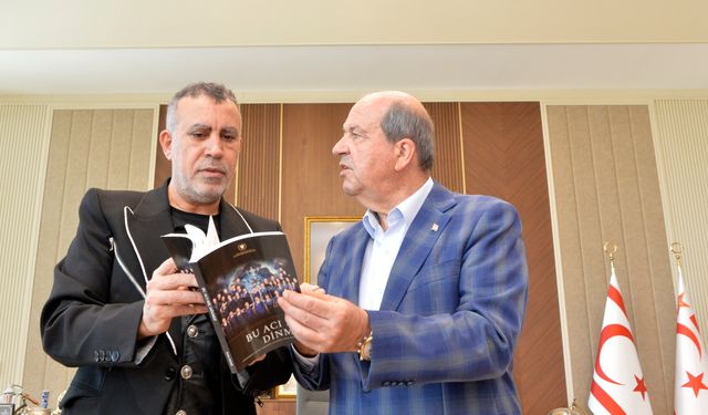 Cumhurbaşkanı Ersin Tatar, sanatçı Haluk Levent'i kabul etti