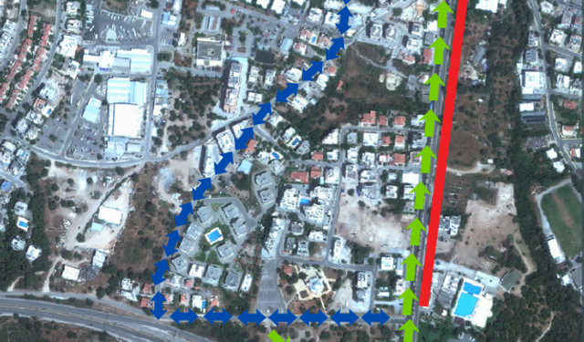 Girne Ecevit Caddesi’nde yol çalışması…