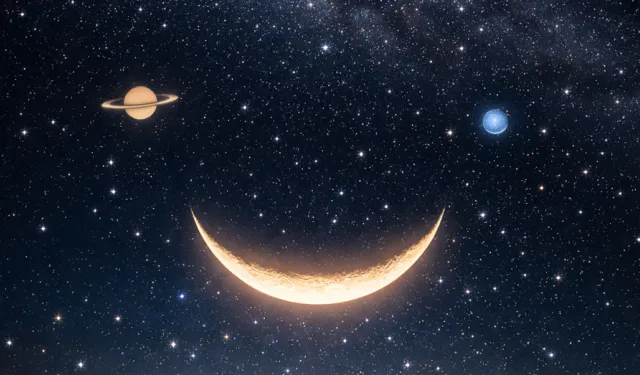 Gökyüzü bu akşam gülümsüyor. Ay, Satürn ve Neptün kavuşacak