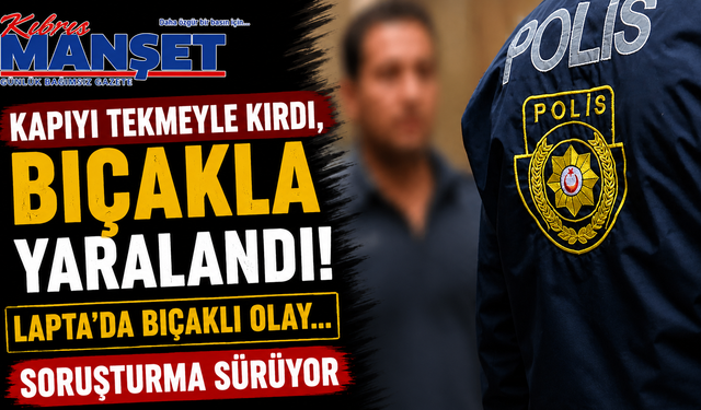 Kapıyı Tekmeyle Kırdı, Bıçakla Yaralandı