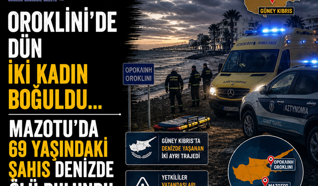 Oroklini'de dün iki kadın boğuldu...Mazotu'da 69 yaşındaki şahıs denizde ölü bulundu
