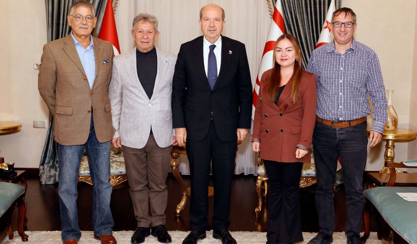 Cumhurbaşkanı Ersin Tatar, Kıbrıs Türk Rehberler Birliği (KITREB) Başkanı Dener Öymen ve birlik üyelerini kabul etti