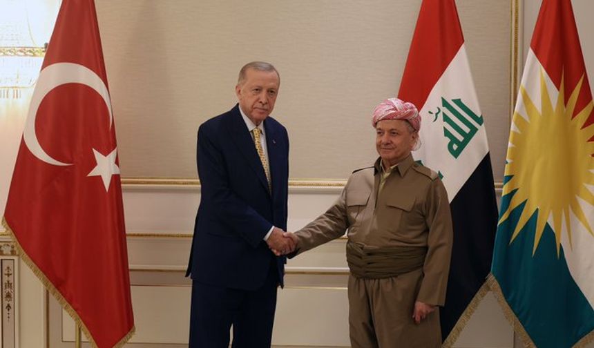 Erdoğan, Mesut Barzani'yi Kabul Etti