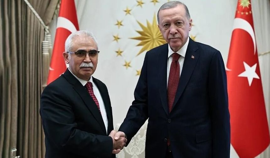 Erdoğan, TC Anayasa Mahkemesi Başkanı Özkaya'yı Kabul Etti